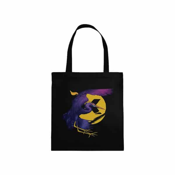 Tote bag heron noir Kosen / black